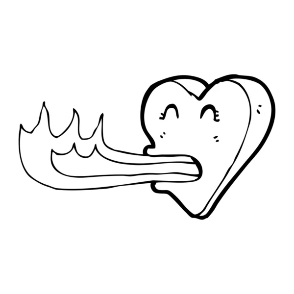 Brand andas hjärtat — Stock vektor