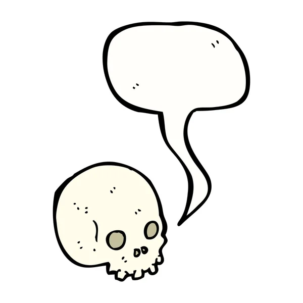 Cranio in stile graffiti con bolla vocale — Vettoriale Stock