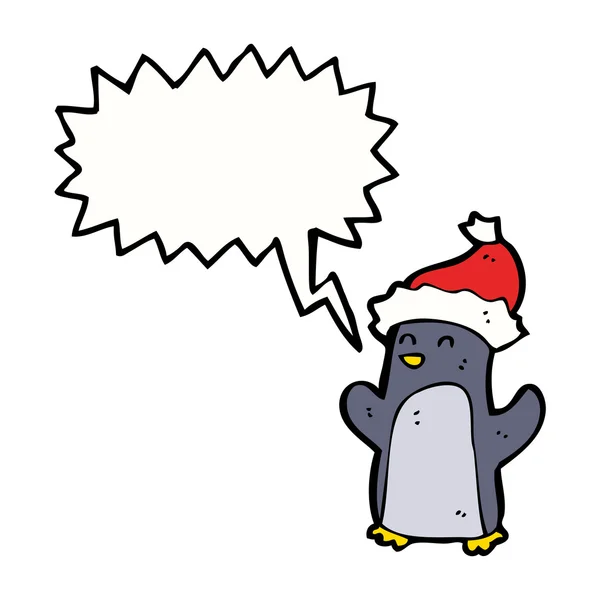 Christmas penguin — Stock Vector