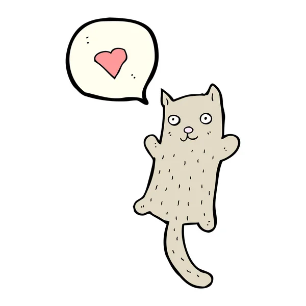 Lustige Katze verliebt — Stockvektor
