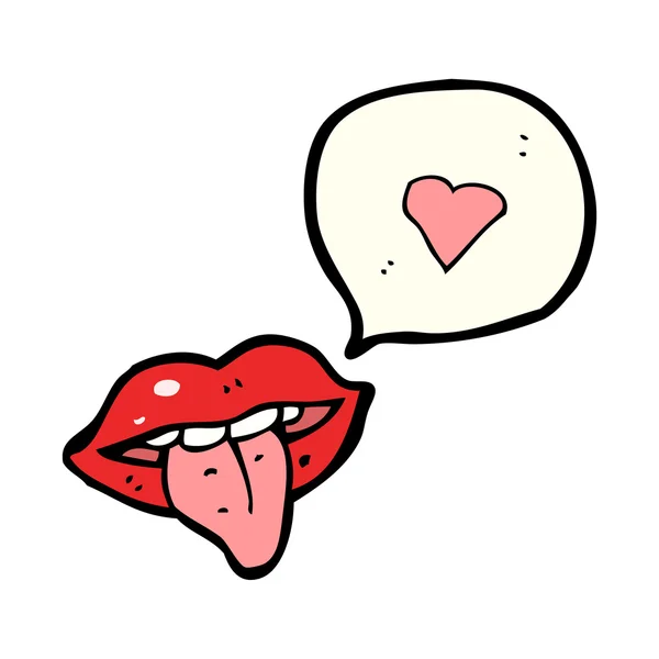 Flirt bouche — Image vectorielle