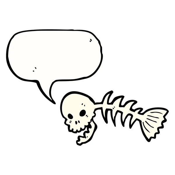 Strašidelné rybích kostí — Stockový vektor