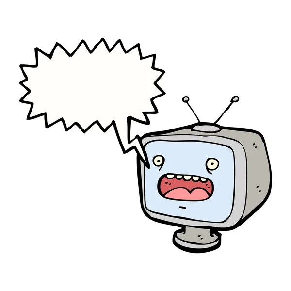 Gritando televisión — Vector de stock