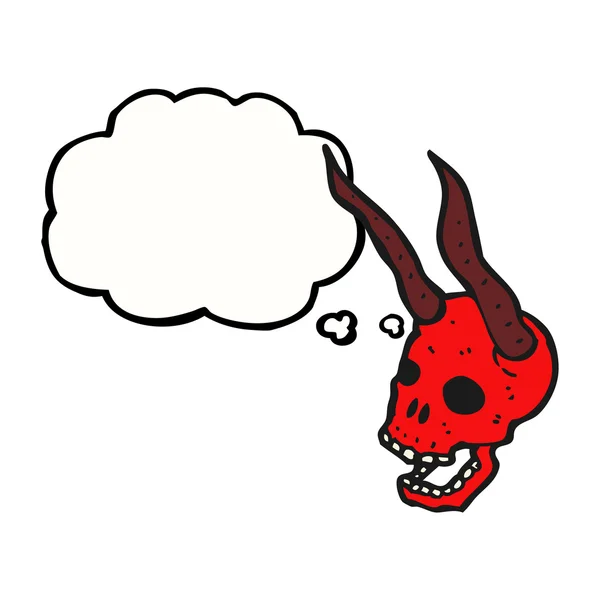 Screaming devil skull — Stock Vector