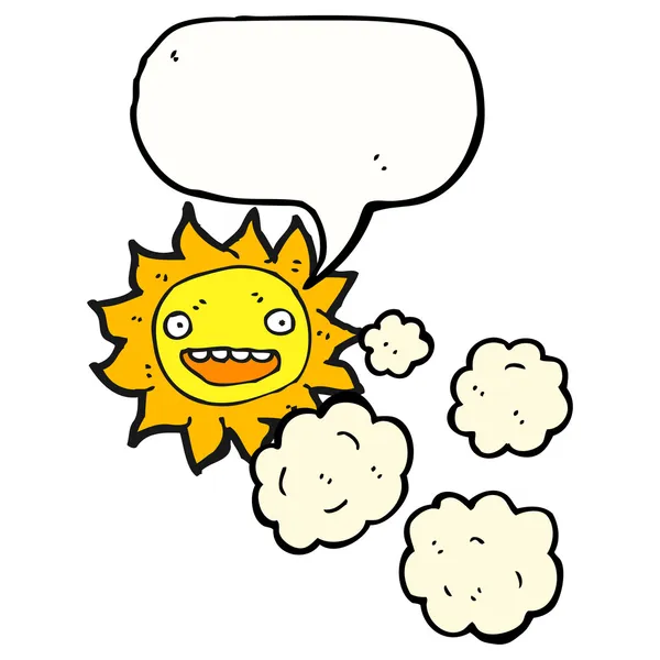 Солнце и облака — стоковый вектор
