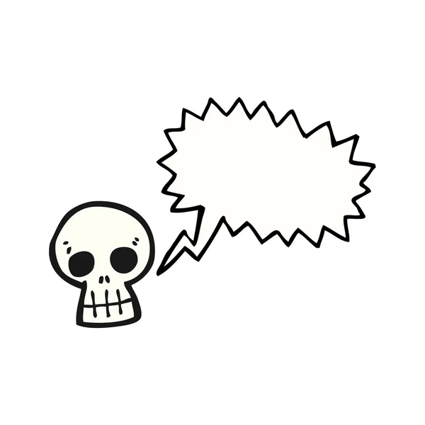 Calavera parlante — Vector de stock