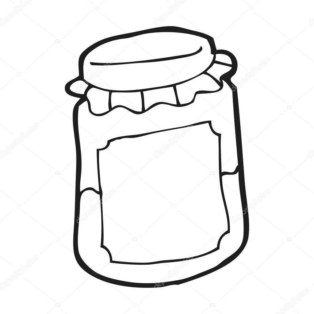 cartoon jam jar