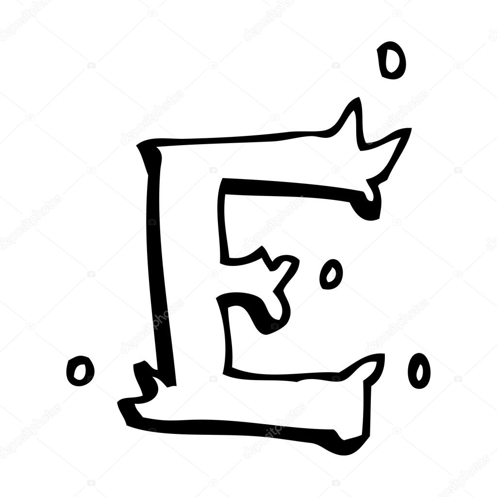 desenhos animados letra e vetor de stock lineartestpilot 20416133