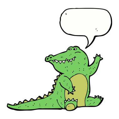 sallayarak mutlu karikatür timsah