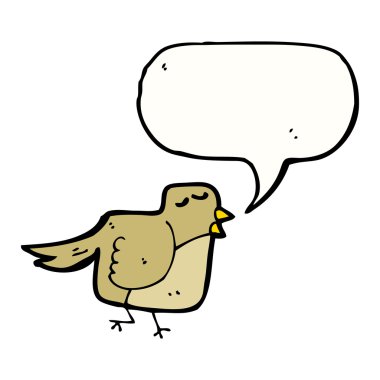 kuş ile konuşma balonu