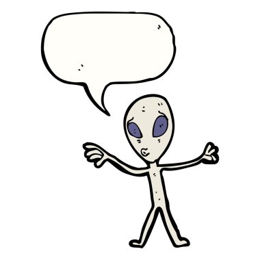 korkunç uzaylı karikatür konuşma