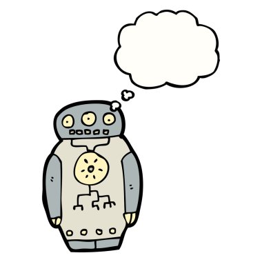 robot ile düşünce balonu