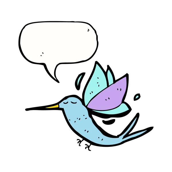 Flygande hummingbird cartoon — Stock vektor