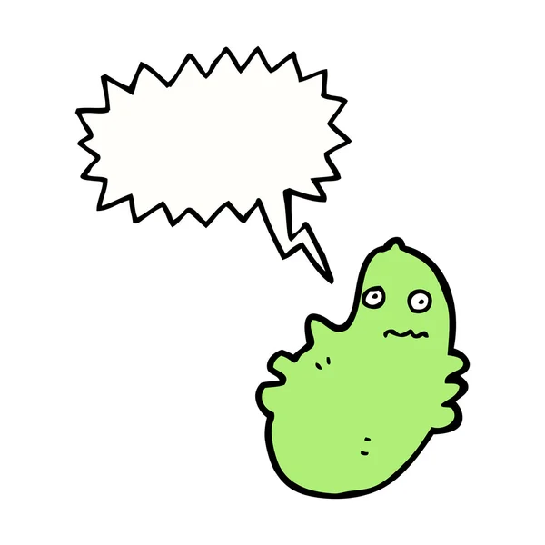 Germe de dessin animé avec bulle de parole — Image vectorielle