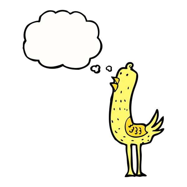 Myšlení žlutý pták — Stockový vektor