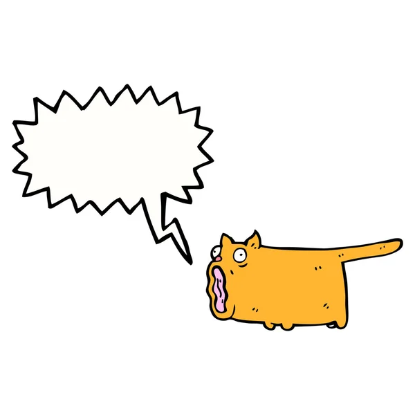 Divertido bostezo gato dibujos animados — Vector de stock