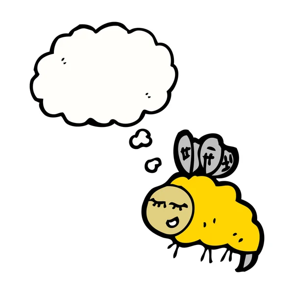 Пчела на белом фоне — стоковый вектор