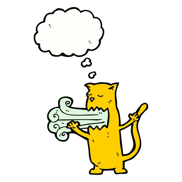 Mal aliento gato dibujos animados — Archivo Imágenes Vectoriales