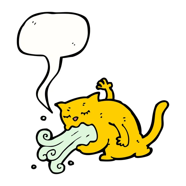 Nieświeży oddech kot kreskówka — Wektor stockowy