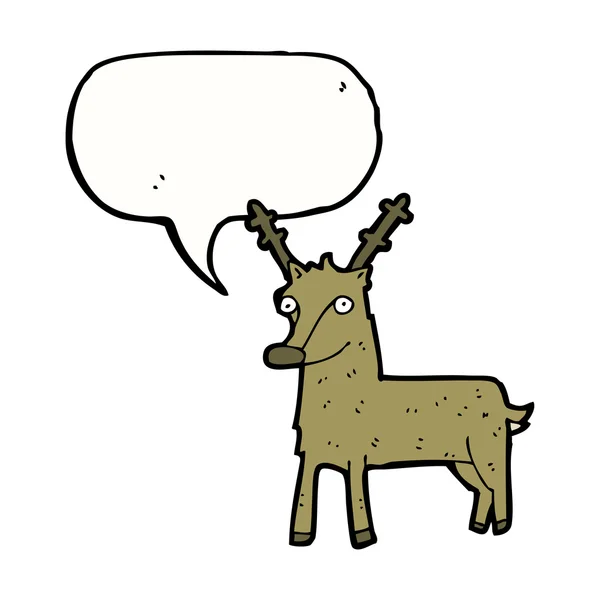 与语音泡沫卡通驯鹿 — 图库矢量图片