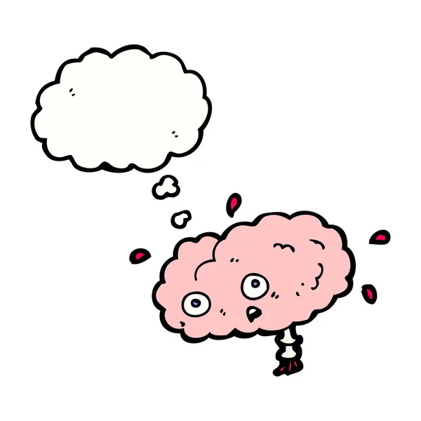 Stressed brain cartoon — Stock Vector