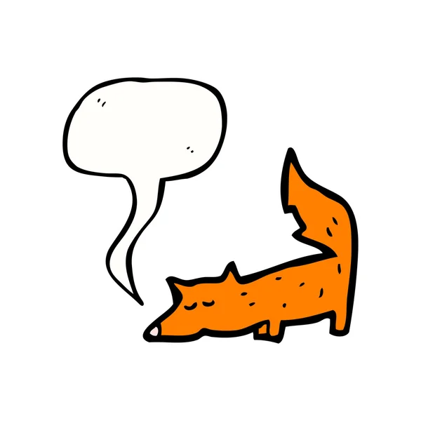 Kleine vos snuiven grond cartoon — Stockvector