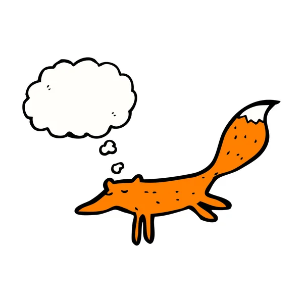 Lilla fox sniffning marken cartoon — Stock vektor