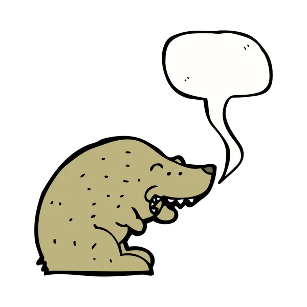 Talking Bear — Stock Vector