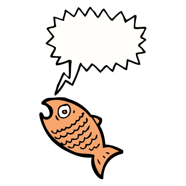 Fiska med tankebubbla — Stock vektor