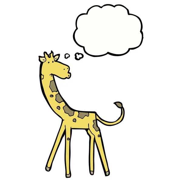 Thinking Giraffe — Stock Vector