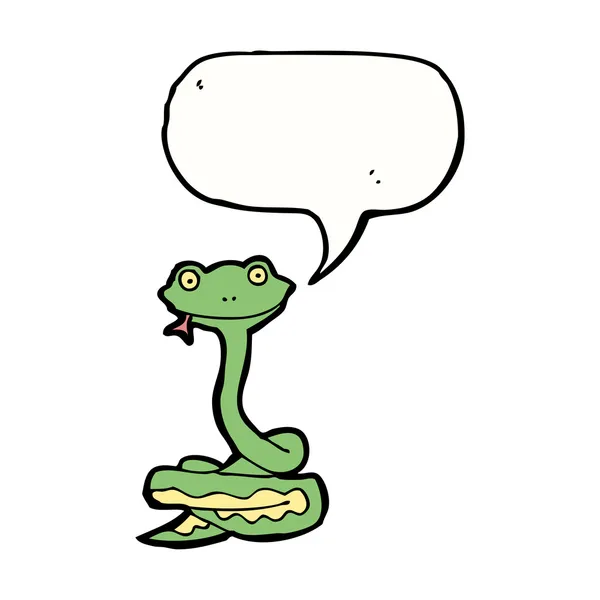 Cartoon of a talking snake — Stock Vector