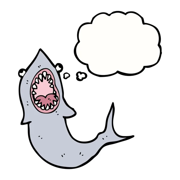 Thinking Shark — Stok Vektör