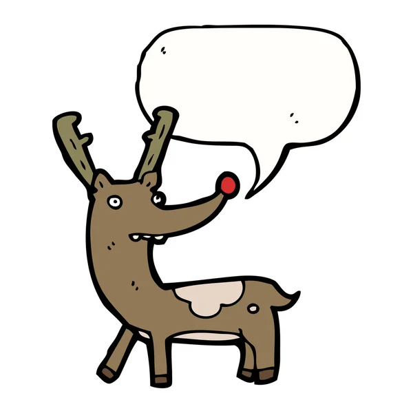 Renna di Natale personaggio dei cartoni animati — Vettoriale Stock