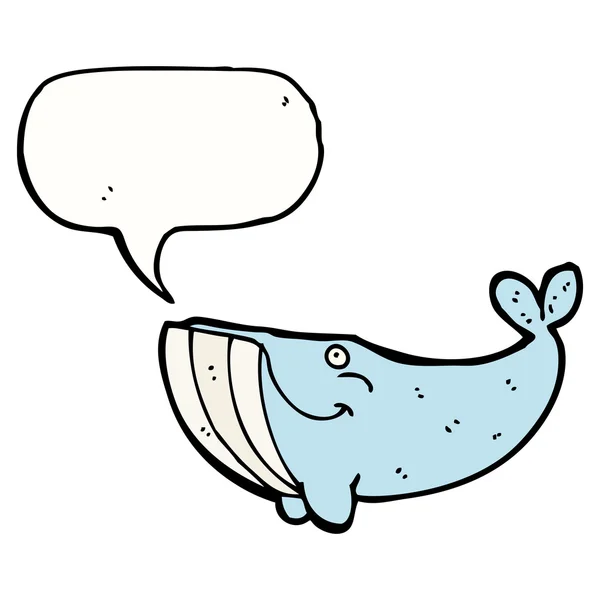 Dibujos animados de ballena feliz — Vector de stock