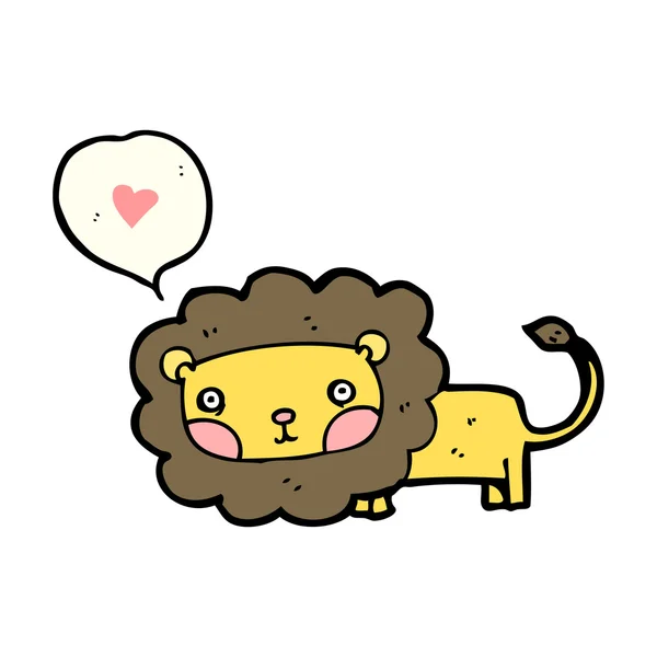 Rajzfilm Aranyos oroszlán — Stock Vector