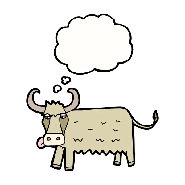 白い背景の上の牛します。 — ストックベクタ