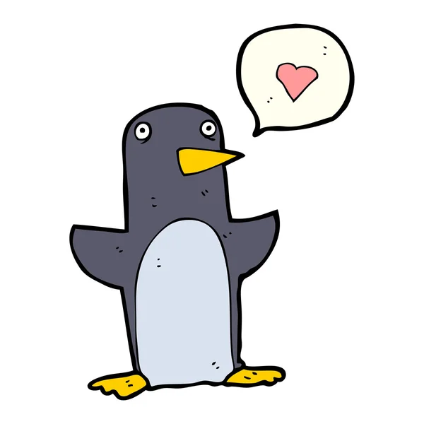 Pinguïn in liefde — Stockvector