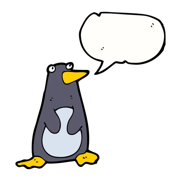 Pingüino gracioso — Vector de stock