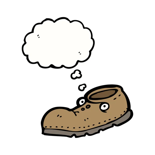 Old brown shoe — Stock Vector