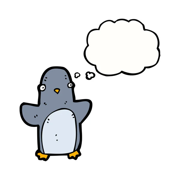 Pingüino sobre fondo blanco — Vector de stock