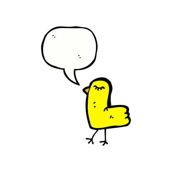 Pájaro amarillo — Vector de stock