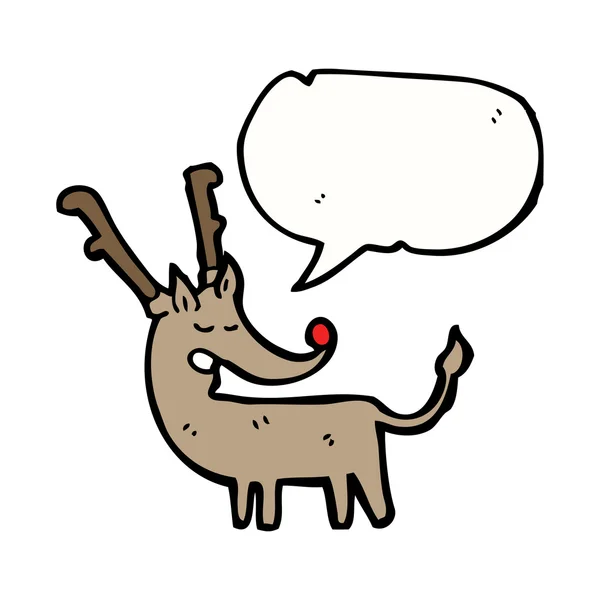Rudolf a rena nariz vermelho — Vetor de Stock