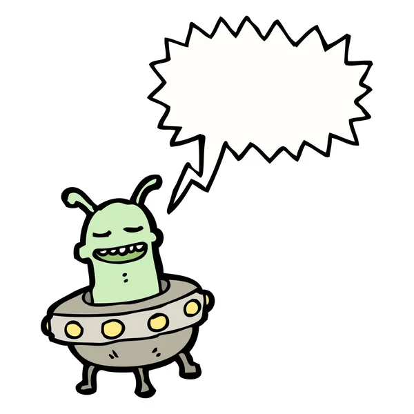 绿色空间外星人 — 图库矢量图片