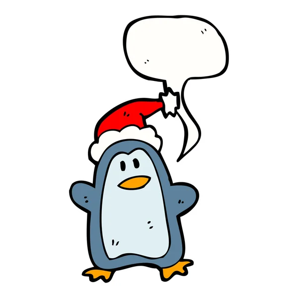 Kerstmis pinguïn — Stockvector