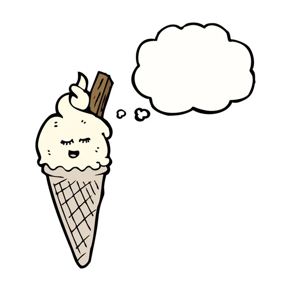 Ice cream cone retro — Stock Vector