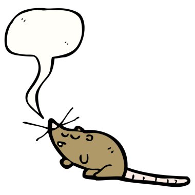 Beyaz arkaplanda bir fare