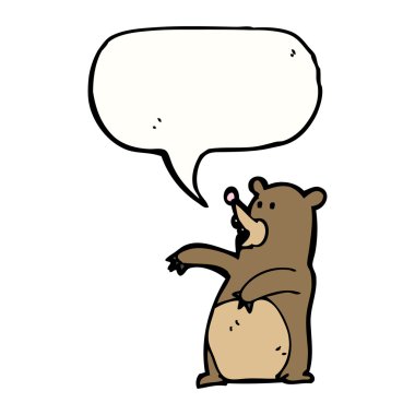 konuşma balonu ile ayı