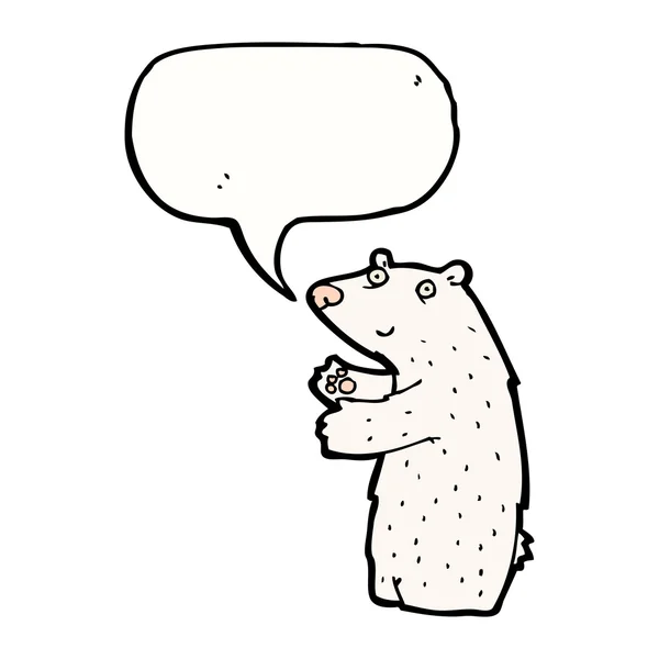 Urso polar engraçado — Vetor de Stock