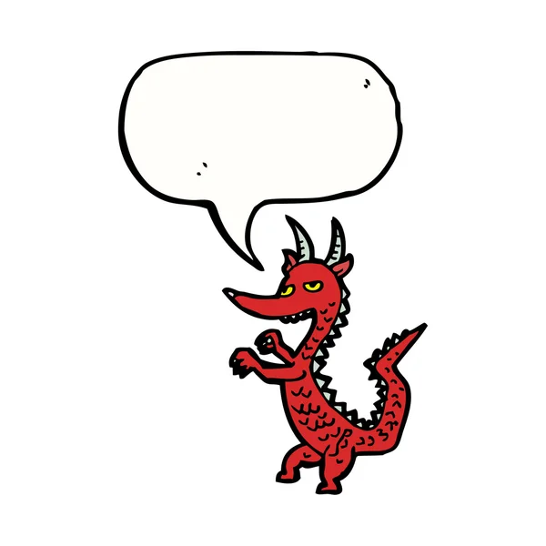 Red little dragon — Stock Vector