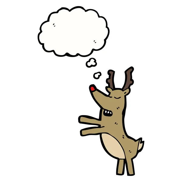 红鼻子的驯鹿 — 图库矢量图片